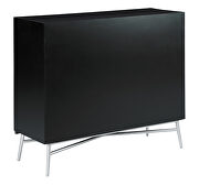 Black and silver finish rectangular 2-door accent cabinet by Coaster additional picture 6
