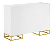 White and gold finish 2-door accent cabinet with adjustable shelves by Coaster additional picture 6
