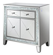 Clear mirror 2-drawer accent cabinet with led lighting by Coaster additional picture 3