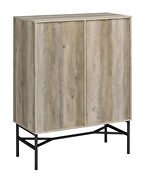 Antique pine finish wood 2-door accent cabinet with glass shelves by Coaster additional picture 6
