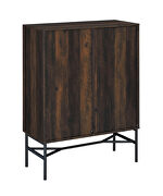 Dark pine finish wood 2-door accent cabinet with glass shelves by Coaster additional picture 6