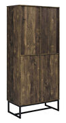 Rustic oak and gunmetal finish two door accent cabinet by Coaster additional picture 6