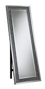 Silver finish cheval mirror by Coaster additional picture 2