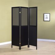 Contemporary black three-panel screen by Coaster additional picture 4