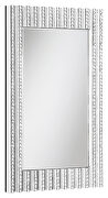 Rectangular wall mirror with vertical stripes of faux crystals by Coaster additional picture 2