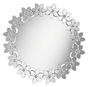 Round floral frame wall mirror by Coaster additional picture 2