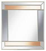 Champagne and gray finish rectangular wall mirror by Coaster additional picture 2