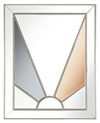 Rectangular wall mirror champagne and gray finish by Coaster additional picture 2