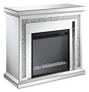 Mirror finish rectangular freestanding fireplace by Coaster additional picture 2
