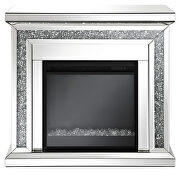 Mirror finish rectangular freestanding fireplace by Coaster additional picture 4