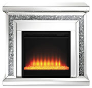Mirror finish rectangular freestanding fireplace by Coaster additional picture 5