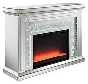 Mirror finish rectangular glamorous fireplace by Coaster additional picture 3