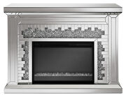 Mirror finish rectangular glamorous fireplace by Coaster additional picture 4