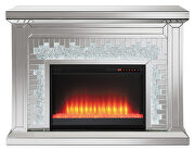 Mirror finish rectangular glamorous fireplace by Coaster additional picture 5