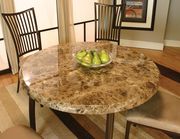 Round faux marble top table + 4 chairs set by Cramco additional picture 2
