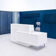 Contemporary white/burgundy custom reception desk by MDD additional picture 3