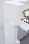 Contemporary vertical reception desk in white by MDD additional picture 4