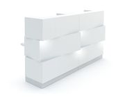 Contemporary vertical reception desk in white by MDD additional picture 5