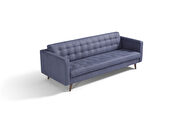 Contemporary blue fabric tufted sofa additional photo 2 of 5