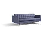 Contemporary blue fabric tufted sofa additional photo 5 of 5