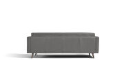 Dark gray Italian leather contemporary couch additional photo 4 of 6