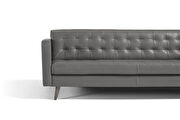 Dark gray Italian leather contemporary couch by Diven Living additional picture 6