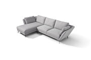 Light gray fabric Italian sectional sofa additional photo 2 of 2