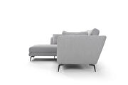 Light gray fabric Italian sectional sofa additional photo 3 of 2