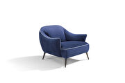 Navy blue brutus fabric exceptional chair additional photo 2 of 1