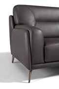 Contemporary dark brown full leather sofa additional photo 2 of 3