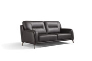 Contemporary dark brown full leather sofa additional photo 4 of 3