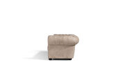 Sand leather tufted classic design sofa by Diven Living additional picture 3