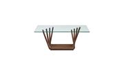 Glass top table with uniquely shaped base by ESF additional picture 2