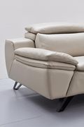 Light gray modern leather sofa by ESF additional picture 4