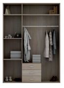 Mahogany finish versatile wardrobe/closet by Skyler Design additional picture 2