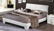 White contemporary low-profile platform bed by ESF additional picture 3