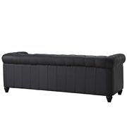 Black vinyl desgner replica tufted sofa by Modway additional picture 2