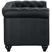 Black vinyl desgner replica tufted chair by Modway additional picture 3