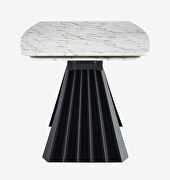 X-shape base dining table w/ extension marble top by ESF additional picture 13