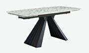 X-shape base dining table w/ extension marble top by ESF additional picture 14