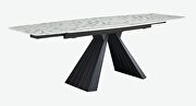 X-shape base dining table w/ extension marble top by ESF additional picture 15