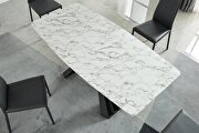 X-shape base dining table w/ extension marble top by ESF additional picture 5