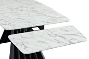 X-shape base dining table w/ extension marble top by ESF additional picture 7