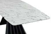X-shape base dining table w/ extension marble top by ESF additional picture 8