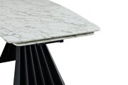 X-shape base dining table w/ extension marble top by ESF additional picture 9