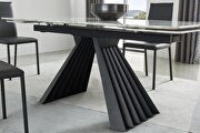 X-shape base dining table w/ extension marble top by ESF additional picture 10