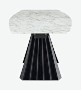 Marble top gray accent table w/ 2 extensions by ESF additional picture 10