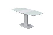 Small frosted glass extension dining table additional photo 2 of 12