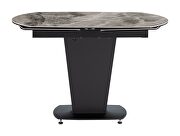Gray taupe marble top dining table w/ extensions by ESF additional picture 10