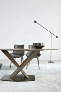 Contemporary style dining table w/ golden marble top by ESF additional picture 8